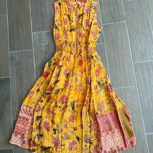 Ri_Ritu kumar midi citron dress